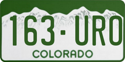 CO license plate 163URO