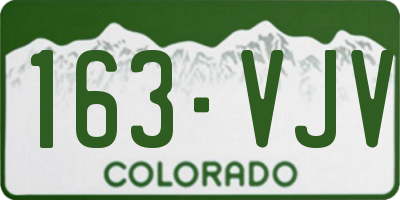 CO license plate 163VJV