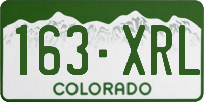 CO license plate 163XRL