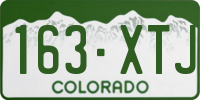 CO license plate 163XTJ