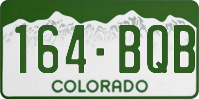 CO license plate 164BQB