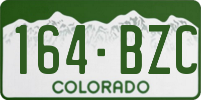 CO license plate 164BZC