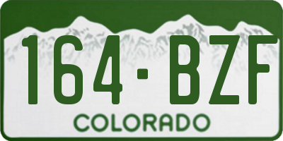 CO license plate 164BZF