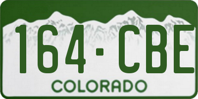 CO license plate 164CBE