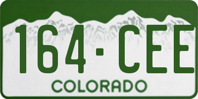 CO license plate 164CEE
