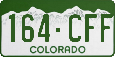 CO license plate 164CFF