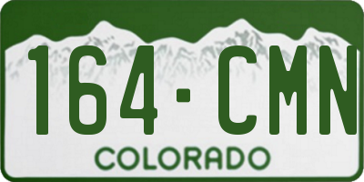 CO license plate 164CMN