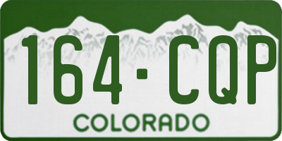 CO license plate 164CQP