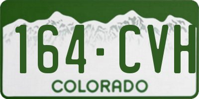 CO license plate 164CVH