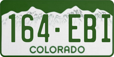 CO license plate 164EBI