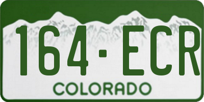 CO license plate 164ECR