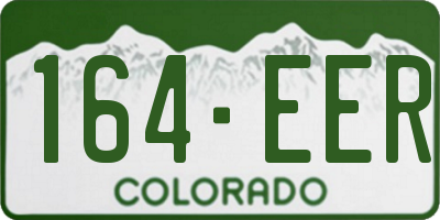 CO license plate 164EER
