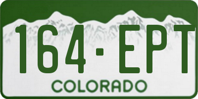 CO license plate 164EPT