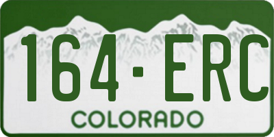 CO license plate 164ERC