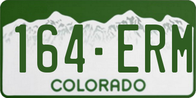CO license plate 164ERM