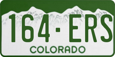 CO license plate 164ERS