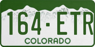 CO license plate 164ETR