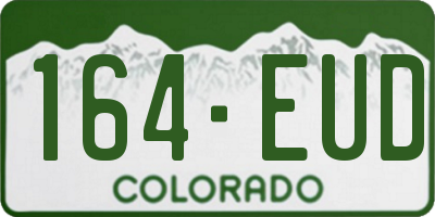 CO license plate 164EUD