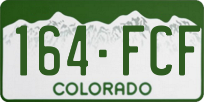 CO license plate 164FCF