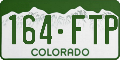 CO license plate 164FTP