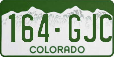CO license plate 164GJC
