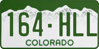 CO license plate 164HLL