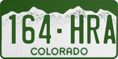 CO license plate 164HRA
