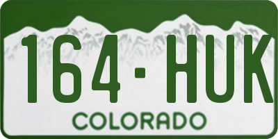 CO license plate 164HUK