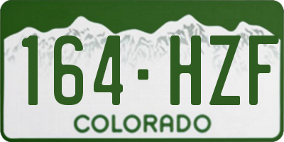 CO license plate 164HZF