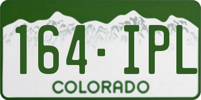 CO license plate 164IPL