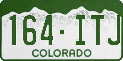 CO license plate 164ITJ