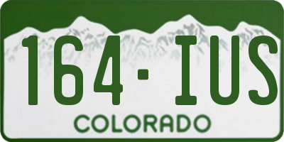 CO license plate 164IUS
