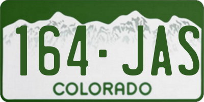 CO license plate 164JAS