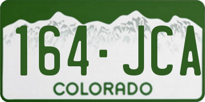 CO license plate 164JCA