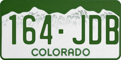 CO license plate 164JDB
