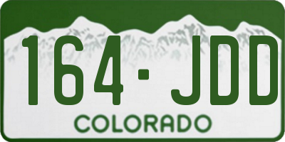 CO license plate 164JDD