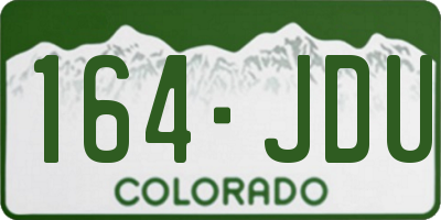 CO license plate 164JDU