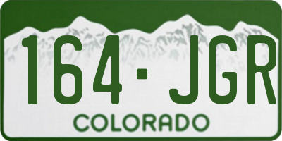 CO license plate 164JGR