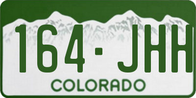 CO license plate 164JHH