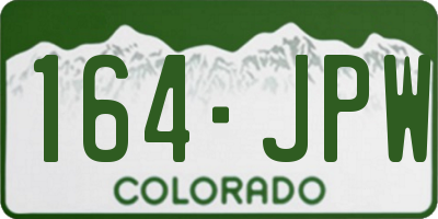 CO license plate 164JPW