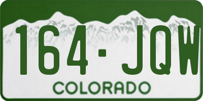 CO license plate 164JQW