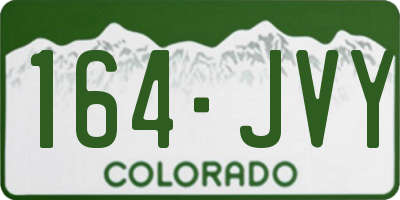 CO license plate 164JVY