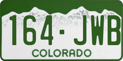 CO license plate 164JWB