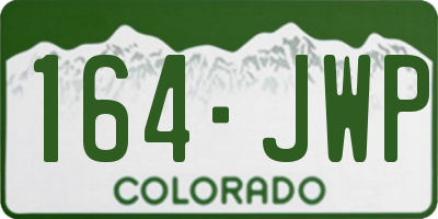 CO license plate 164JWP