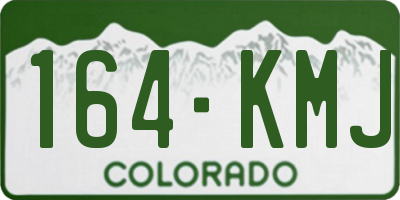 CO license plate 164KMJ
