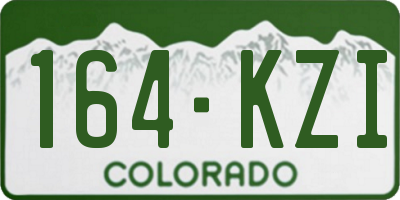 CO license plate 164KZI