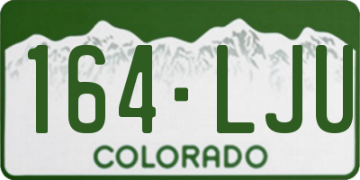 CO license plate 164LJU
