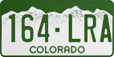 CO license plate 164LRA