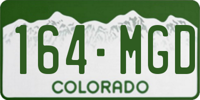 CO license plate 164MGD