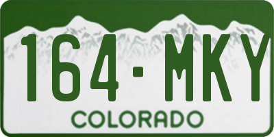 CO license plate 164MKY